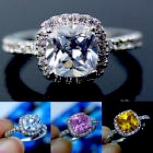 Beautiful silver and clear CZ ring